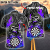 BlueJose Darts Fierce Gorilla with Flaming Dartboard Multicolor Options Personalized Name Shirt (4 Colors)