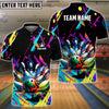 BlueJoses Bowling Graffiti Splash Paint Customized Name, Team Name 3D Shirt