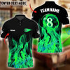 BlueJose Billiards Ball 8 Heavenly Flame Ver 2 Personalized Name Shirt (4 Colors)