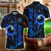 BlueJose Billiards Ball 8 Fire Break Glass Personalized Name Shirt (4 Colors)