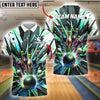 BlueJose Bowling And Pins Magic Bottle Customized Name 3D Shirt (4 Colors)