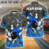 BlueJose Bowling And Pins Inferno Strike Customized Name 3D Shirt (4 Colors)