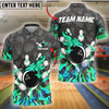BlueJose Bowling And Pins Inferno Strike Customized Name 3D Shirt (4 Colors)