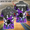 BlueJose Bowling And Pins Inferno Strike Customized Name 3D Shirt (4 Colors)