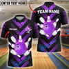 BlueJose Bowling And Pins Chevron Blaze Customized Name 3D Shirt (4 Colors)