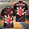 BlueJose Bowling And Pins Chevron Blaze Customized Name 3D Shirt (4 Colors)