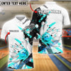 BlueJose Bowling And Pins White Chaos Customized Name 3D Shirt (4 Colors)
