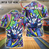 BlueJose Bowling And Pins Graffiti Boom Customized Name 3D Shirt (4 Colors)