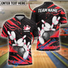 BlueJose Bowling And Pins Flash Customized Name 3D Shirt (6 Colors)