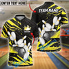 BlueJose Bowling And Pins Flash Customized Name 3D Shirt (6 Colors)
