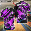 BlueJose Bowling And Pins Fireball Impact Customized Name 3D Shirt (4 Colors)
