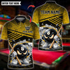 BlueJose Billiards Angry 8 Ball Pool Cartoon Design Customized Name, Team Name 3D Shirt (6 Colors)
