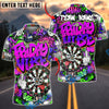 BlueJose Darts Dartboard Graffiti Friday Vibe Style Customized Name, Team Name 3D Shirt (4 Colors)