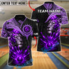 BlueJose Bowling & Pins Golden Lion Dominion Customized Name, Team Name 3D Shirt (5 Colors)