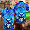 BlueJose Billiards Neon Graffiti Panda with 8 Ball Design Personalized Name Shirt (4 Colors)