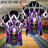 BlueJose Bowling & Pins Viking Pin Crusher Customized Name, Team Name 3D Shirt (4 Colors)