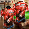 BlueJose Billiards Stormbound 8 Ball Customized Name, Team Name 3D Shirt (4 Colors)