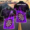 BlueJose Darts Flame Dartboard Champion Customized Name, Team Name 3D Shirt (4 Colors)
