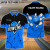 BlueJoses Bowling And Pins Sport Customized Name 3D Shirt ( 6 Colors)