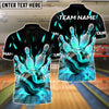 BlueJose Bowling And Pins Thunder Roll Customized Name, Team Name 3D Shirt (4 Colors)