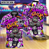 BlueJose Bowling And Pins Grumpy Penguin Customized Name, Team Name 3D Shirt (4 Colors)