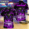 BlueJose Bowling And Pins Scary Dripping Face Customized Name, Team Name 3D Shirt (4 Colors)