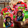 BlueJose Billiards 8-Ball Bear Hoodie Never Give Up Personalized Name Shirt (4 Colors)