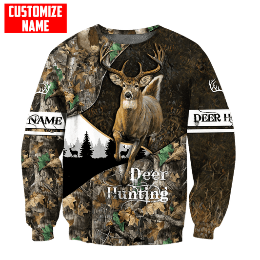 BlueJose Personalized Deer Hunting Camo Autunm 3D Shirts