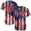 BlueJose Custom White Red-Royal 3D American Flag Fashion Authentic Baseball Jersey