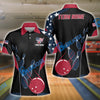 BlueJose Bowling And Pins American Flag Customized Name, Team Name 3D Shirt (4 Options)