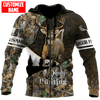 BlueJose Personalized Deer Hunting Camo Autunm 3D Shirts