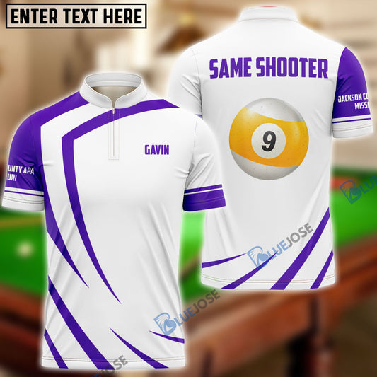 BlueJose Billiards Same Shooter Personalized Shirt