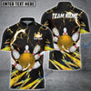 BlueJoses Bowling and Pins Colorful Thunder Power Personalized Name Team Name 3D Shirt (5 Colors)