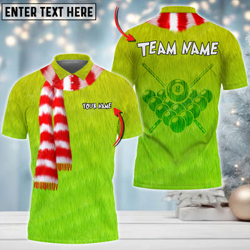 BlueJose Billiards Grinch Personalized Name Shirt