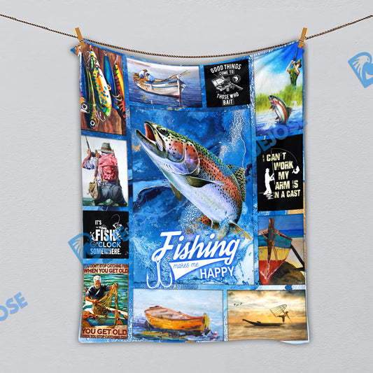 BlueJose Salmon Fishing Lovers Blanket