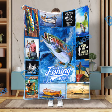 BlueJose Salmon Fishing Lovers Blanket