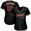 BlueJose Custom Black Crimson-City Cream Authentic Baseball Jersey