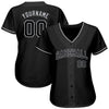 BlueJose Custom Black Black-Gray Authentic Baseball Jersey