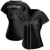 BlueJose Custom Black Black-Gray Authentic Baseball Jersey