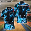 BlueJoses Bowling Black Panther Green Premium Customized Name, Team Name 3D Shirt