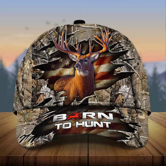 BlueJose Premium Born To Hunt Deer Hunting Multicolor Cap