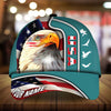 BlueJose Premium Usa Eagle, Patriot Multicolor 3D Hat Personalized