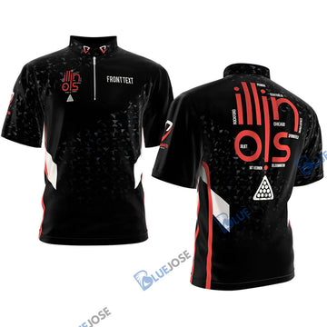 BlueJose Illinois Billiards Personalized Name Shirt