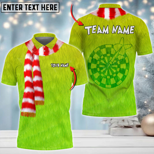 BlueJose Grinch Darts Personalized Name, Team Name 3D Shirt