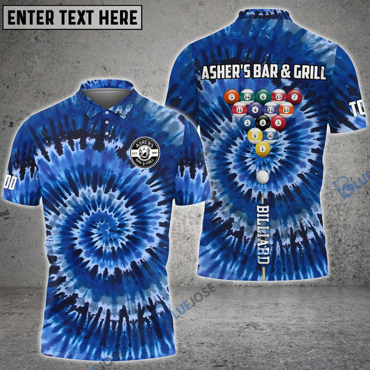 BlueJose Billiards Tie-Dye Personalized Name, Team Name 3D Shirt For  Todd Emert