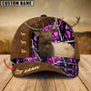 BlueJose Elk Hunting Premium Brown Pattern Personalized Name Cap