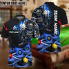 BlueJose Billiards Flame Samurai Personalized Name, Team Name Unisex Shirt ( 6 Colors )