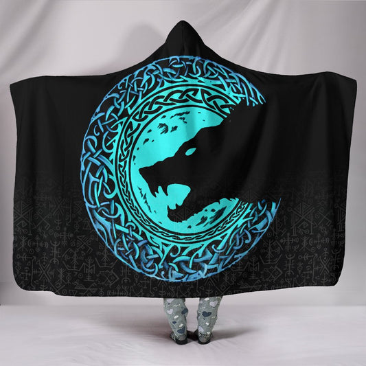 Viking Hooded Blanket - Fenrir Norse Wolf A31