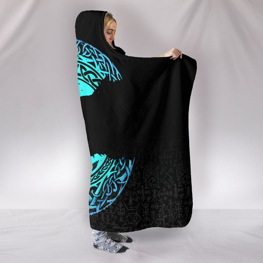 Viking Hooded Blanket - Fenrir Norse Wolf A31