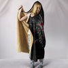 Viking Style Hooded Blanket - Odin Huginn and Muninn Rune Blood A27